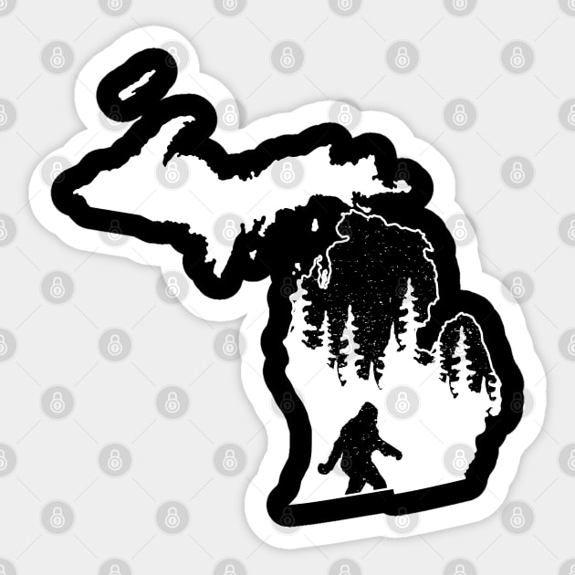 Michigan Bigfoot Gift Sticker by Tesszero